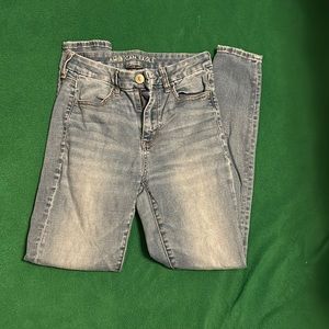 American eagle blue skinny jeans